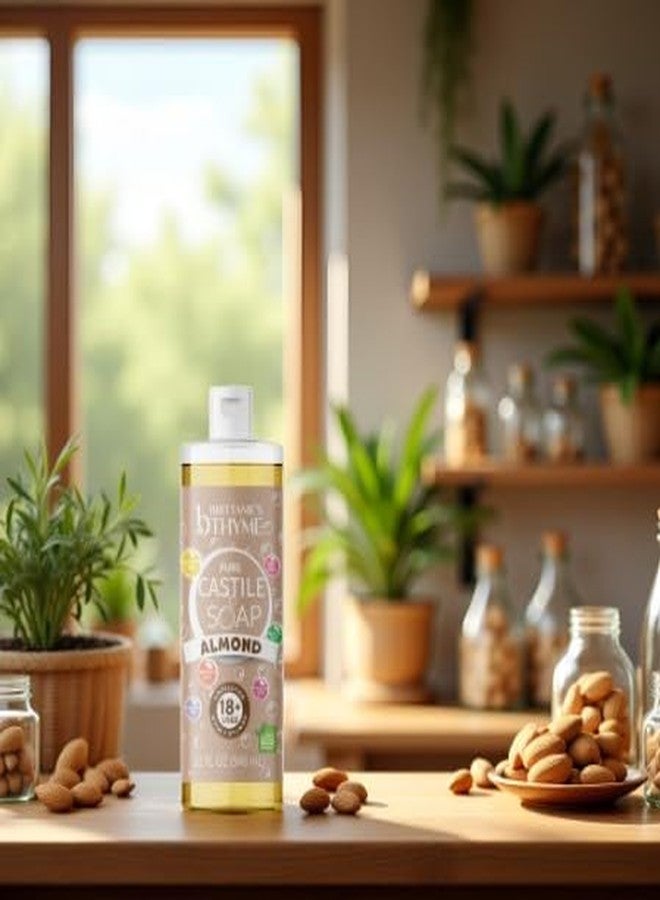 Brittanie's Thyme Brittanie's Pure Castile Liquid Soap Almond – 2 Pack (32oz Each) | Natural, Organic, Multi-Purpose Soap for Body, Face, Home & Pets | Vegan, Sulfate-Free, Made in USA - Image 4